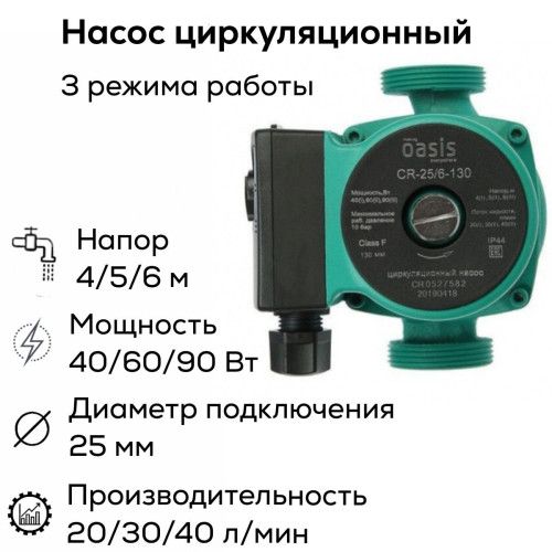 Насос циркуляционный C 25/6 OASIS L-130 (90 Вт)