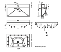Умывальник FEST 80 мебельный SANITA LUXE