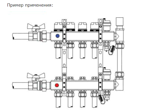 Байпас коллекторный с перепускным клапаном 1.0"х200 мм VT.0666