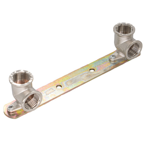 Угольник двойной с креплением 1/2" В-В латунь СТМ