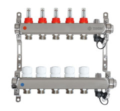 Блок коллекторный 5 выходов 1.0&quot;х3/4&quot; В-В-ЕК нержавеющая сталь TAEN
