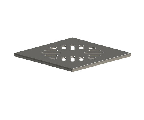 Трап вертикальный d110 с гидрозатвором. решетка нержавеющая сталь