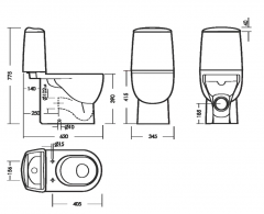 Унитаз-компакт BEST Red Comfort SANITA LUXE