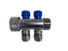 Коллектор 2 выхода х1.0&quot;х1/2&quot;х16 Н-В латунь ZEGOR QS-1822