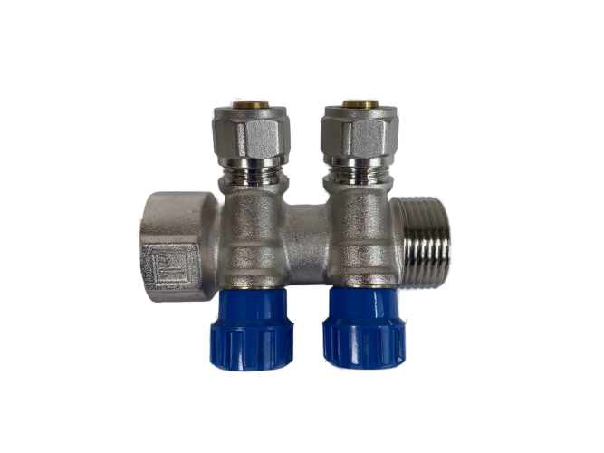 Коллектор 2 выхода х1.0"х1/2"х16 Н-В латунь ZEGOR QS-1822