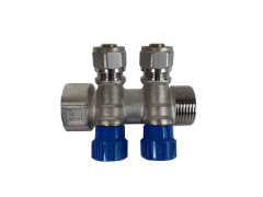 Коллектор 2 выхода х1.0&quot;х1/2&quot;х16 Н-В латунь ZEGOR QS-1822