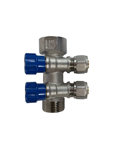 Коллектор 2 выхода х1.0"х1/2"х16 Н-В латунь ZEGOR QS-1822