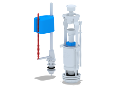 Арматура запорная АНИ WC6550 кнопка белая нижний подвод воды