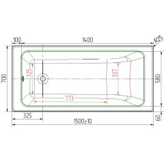 Ванна чугунная ОПТИМА L=1500 Новокузнецк