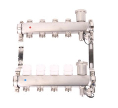 Блок коллекторный 9 выходов 1.0&quot;х3/4&quot; В-В-ЕК нержавеющая сталь TAEN