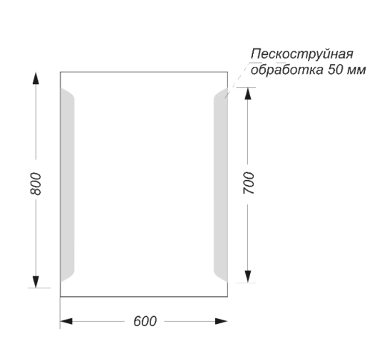 Зеркало QUADRO Led 600х800 SANITA LUXE