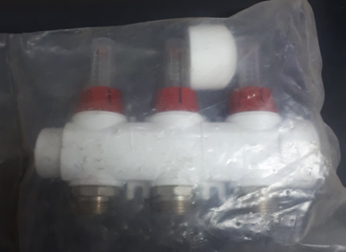 Коллектор с расходомерами ф32х3/4х3 PPR КОНТУР