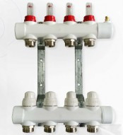 Коллектор с расходомерами ф32х3/4х3 PPR КОНТУР