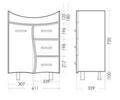 Тумба ЛИРА - 65 SANITA