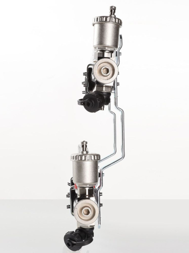 Блок коллекторный 9 выходов х1.0"х3/4" В-В-ЕК с расходомерами латунь VT.596