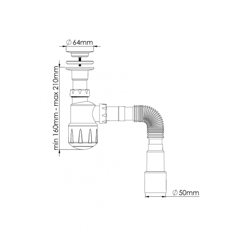 Сифон для биде B105-5