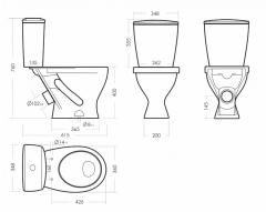 Унитаз-компакт ЭТАЛОН Стандарт SANITA