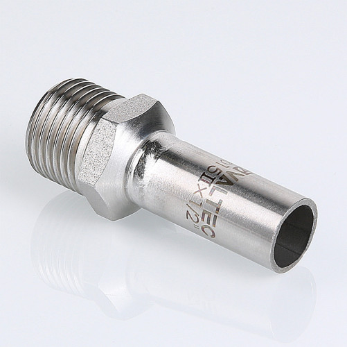 Вставка из нержавеющей стали НР 15х1/2" пресс VTi.906