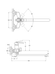 Смеситель для ванны одноручный LWF7-A113