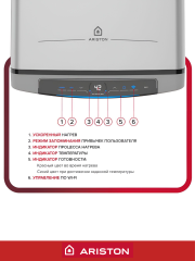 Водонагреватель накопительный электрический ARISTON ABSE VLS LUX INOX PW WIFI 80