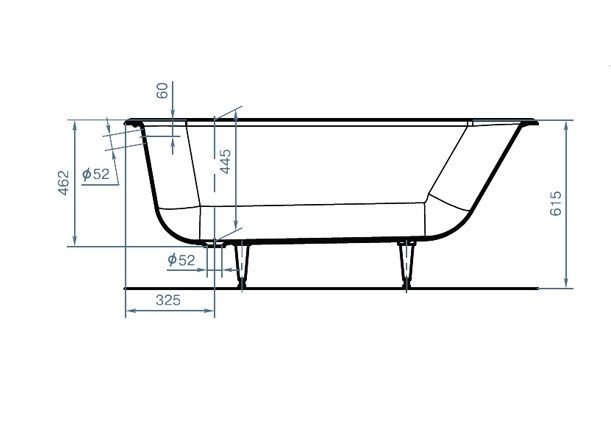 Ванна чугунная НОСТАЛЬЖИ L=1500 Новокузнецк