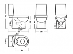 Унитаз-компакт NEXT Slim микролифт SANITA LUXE