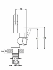 Смеситель для умывальника одноручный ZAP1-A090