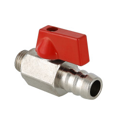 Кран-мини 1/4&quot; НР дренажный со штуцером под шланг VT.435