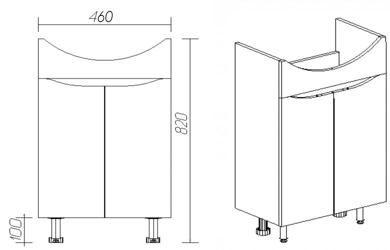 Тумба "Рим" ERICA 50  (2 створки) VIANT