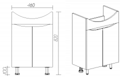 Тумба &quot;Рим&quot; ERICA 50  (2 створки) VIANT