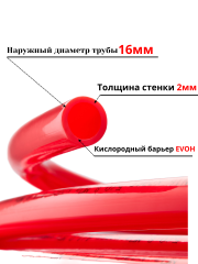 Труба теплый пол 16х2.0 PEX-EVOH бухта 200 м VT