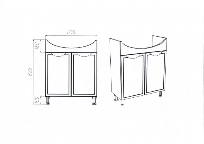 Тумба "Лима" Балтика 70 (2 створки) VIANT