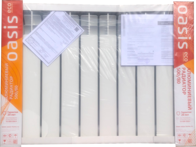 Радиатор биметаллический OASIS ECO 500/80/10 (1.52 кВт)