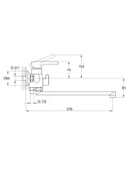 Смеситель для ванны одноручный ZOK7-A036PW