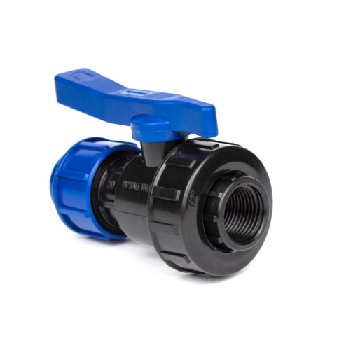 Кран шаровой разъемный ВР ф20х1/2" ПЭ LM