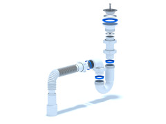 Сифон АНИ 1 1/2"*40 прямоточный с гибкой трубой 40*40/50 D0115