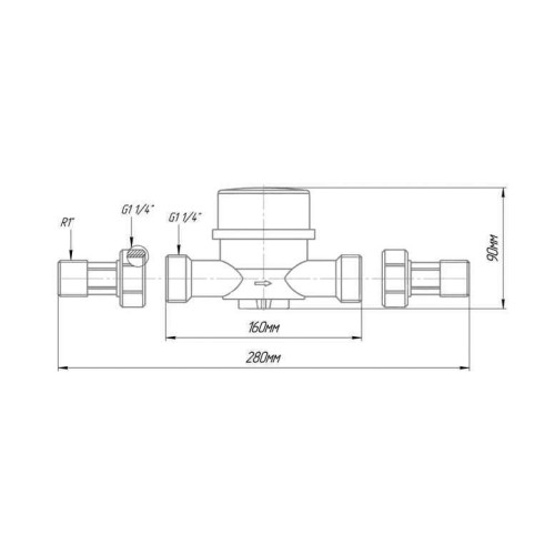 Счетчик горячей воды СВКМ-25 со штуцерами НОРМА