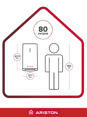 Водонагреватель накопительный электрический ARISTON ABS VLS PRO INOX R 80