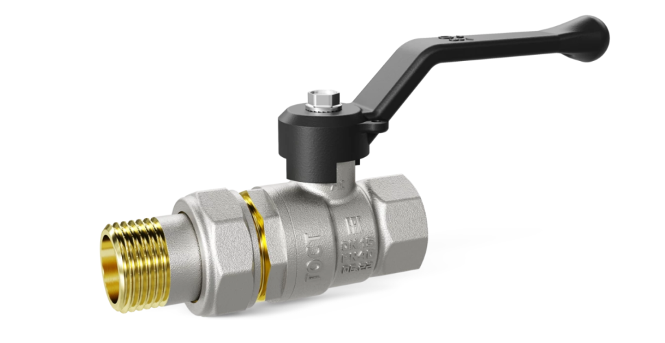 Кран шаровой латунный LD Pride 47.15 Ду15 В-ГШ.Р с американкой рычаг