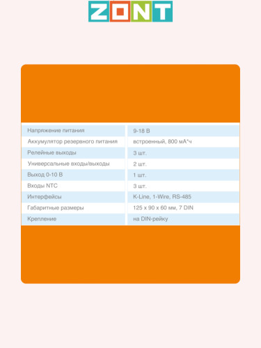 Контроллер универсальный ZONT H700+PRO (ML00005557)