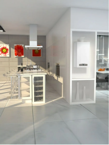 Котел газовый настенный ARISTON CARES XC 15 FF NG двухконтурный + дымоход в комплекте