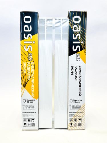 Радиатор биметаллический OASIS ECO 500/80/4 (0.61 кВт)