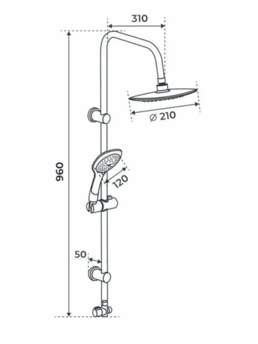 Душевая стойка  USТ-1080