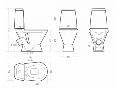 Унитаз-компакт КАМА Стандарт SANITA