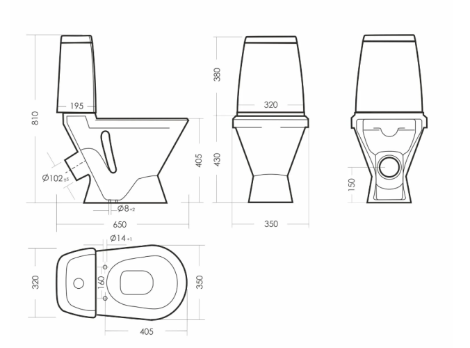 Унитаз-компакт КАМА Комфорт SANITA