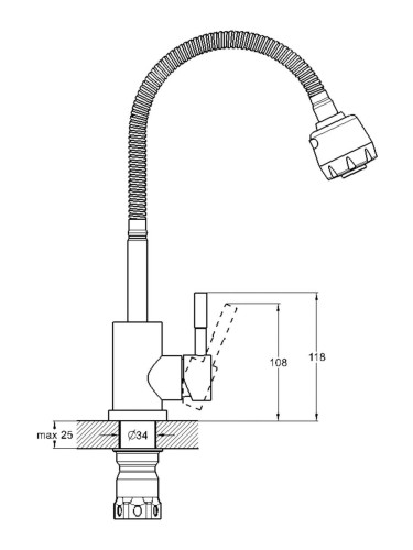 Смеситель для кухни одноручный EZA4-А090