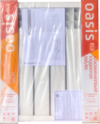 Радиатор алюминиевый OASIS ECO 500/80/6 (0.93 кВт)