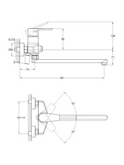 Смеситель для ванны одноручный ZIG7-B166