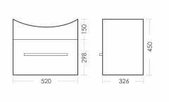 Тумба ЛИДЕР 515*450*310 подвесная SANITA