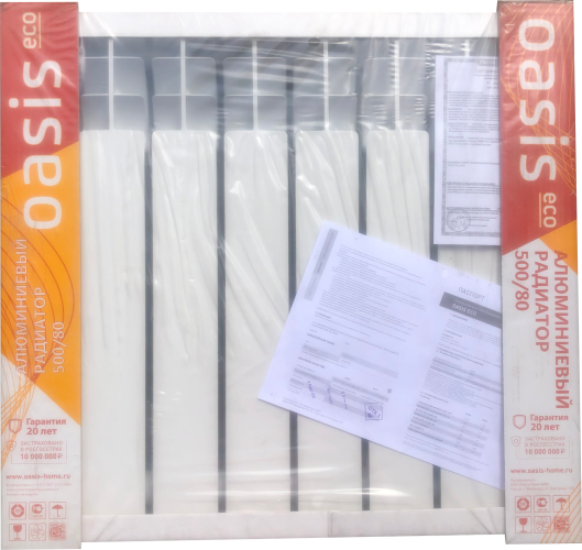 Радиатор алюминиевый OASIS ECO 500/80/8 (1.24 кВт)